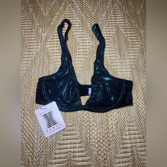 SAVAGE X FENTY Women's Midnight Sweat Monowire Bra,Size 30C,Oil Slick Color,NWT - Picture 1 of 13